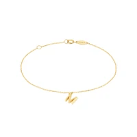 19cm (7.5") C Initial Bracelet in 10kt Yellow Gold