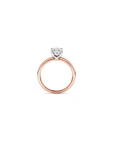 1.25 Carat TW Oval Laboratory-Grown Diamond Solitaire Engagement Ring in 14kt Yellow and White Gold