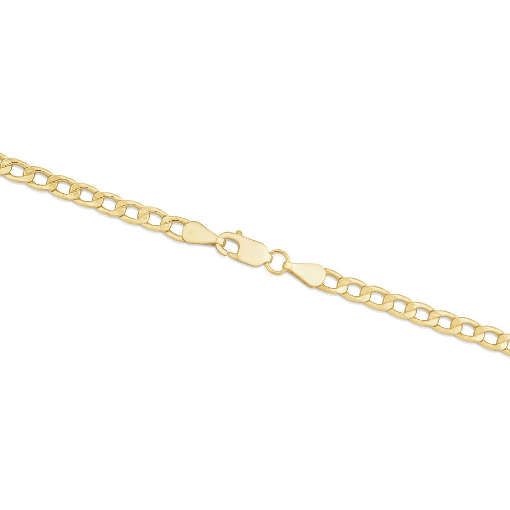 50cm (20") Semi Solid Curb Chain in 10kt Yellow Gold