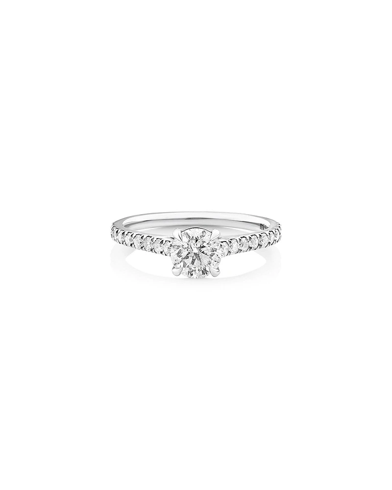 Bague de fiançailles en or blanc 14 K avec diamants totalisant 1,25 ct