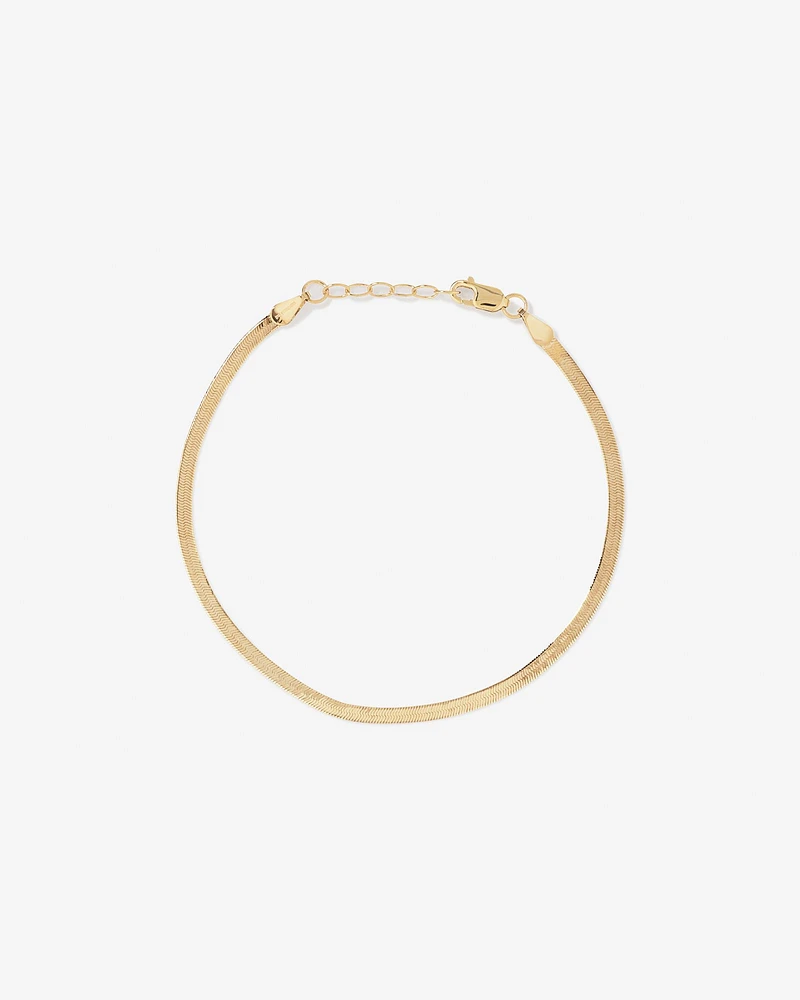 19cm (7.5") 2mm-2.5mm Width Herringbone Bracelet in 10kt Yellow Gold