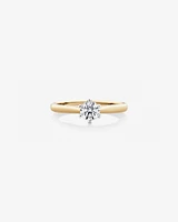 Certified Solitaire Engagement Ring with a 0.50 Carat TW Diamond in 18kt White Gold