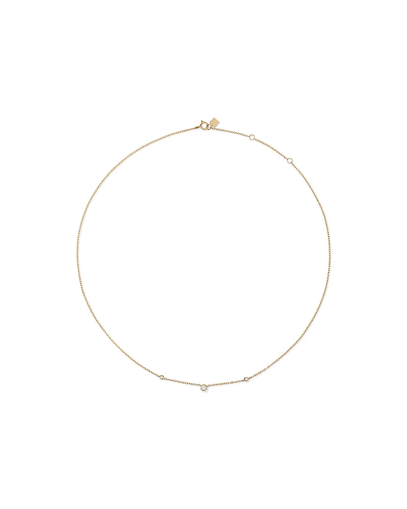 Necklace with 0.10 Carat TW of Diamonds in 10kt Yellow Gold