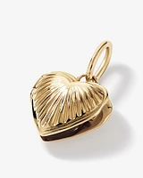 Sunray Love Heart Locket Pendant in 10kt Yellow Gold