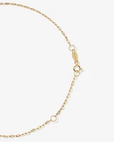 Flat Paperclip Chain Anklet in 10kt Yellow Gold