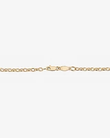 50cm (20") Oval Belcher Chain in 10kt Yellow Gold