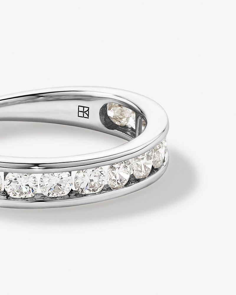1.00 Carat TW Channel Set Round Brilliant Laboratory-Grown Diamond Wedding Ring in 14kt Yellow Gold