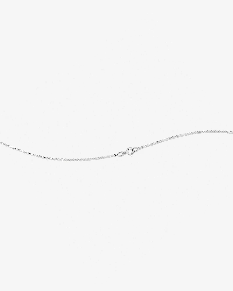 A' Initial necklace with 0.10 Carat TW of Diamonds in 10kt White Gold