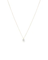 Carat TW Laboratory-Grown Diamond Solitaire Pendant in 14kt Gold