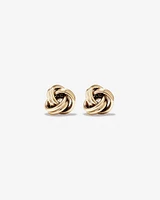 Knot Stud Earrings in 10kt Yellow Gold