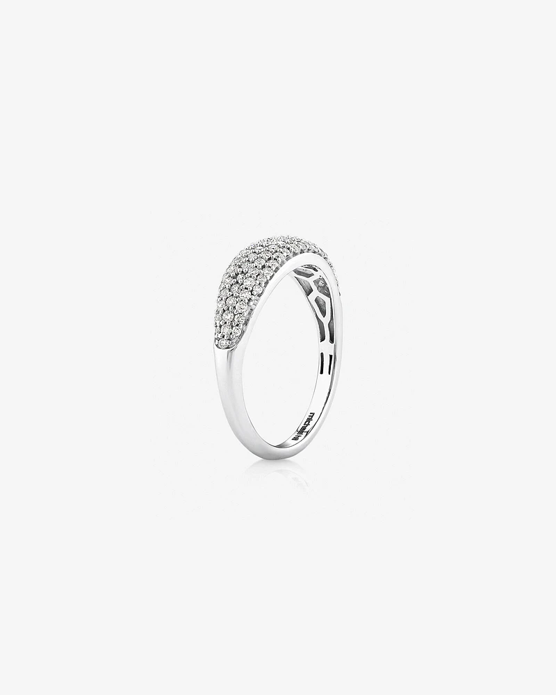 Pave Ring with 0.50 Carat TW of Diamonds in 10kt White Gold