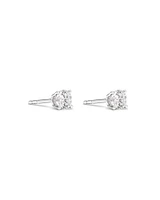 0.60 Carat TW laboratory-grown Diamond Solitaire Stud Earrings in 10kt White Gold