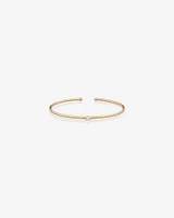 Diamond Accent Torque Bangle in 10kt Yellow Gold