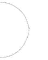 50cm (20") 3mm-3.5mm Width Belcher Chain in Sterling Silver