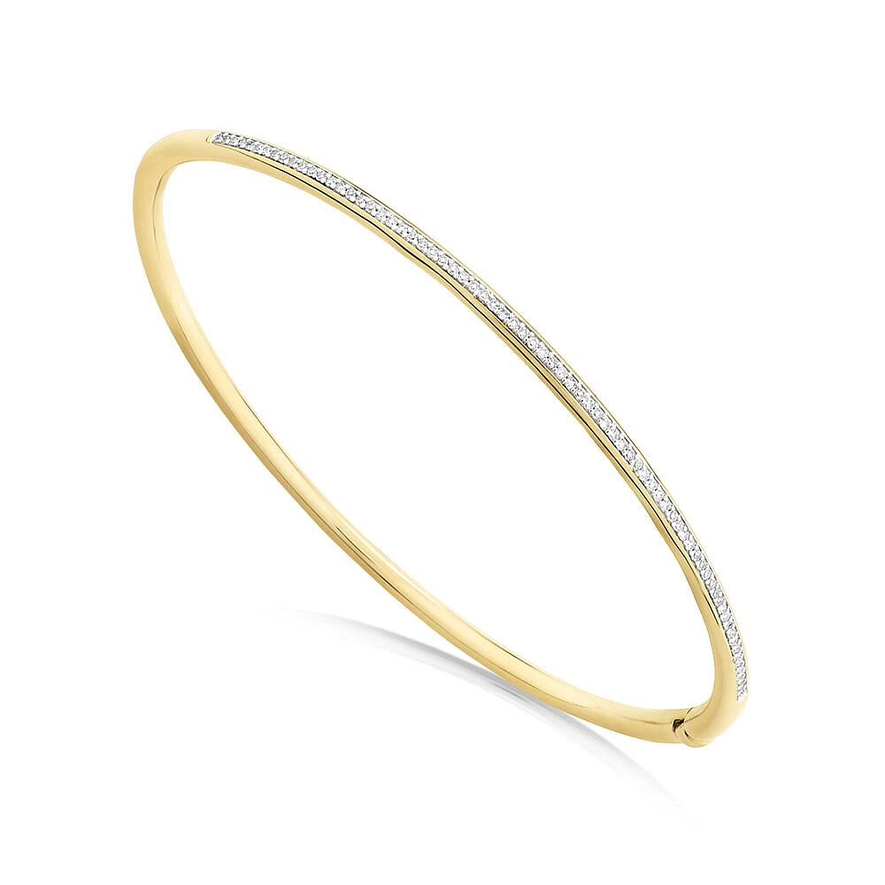 Bangle with 0.25 Carat TW of Diamonds in 10kt Yellow Gold