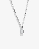 Signature Lock Necklace in Sterling Silver