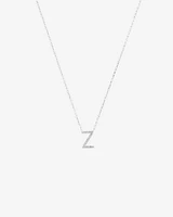 A' Initial necklace with 0.10 Carat TW of Diamonds in 10kt White Gold