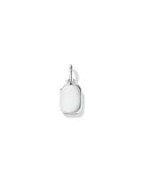 Letter Z Mother of Pearl Initial Pendant in Sterling Silver