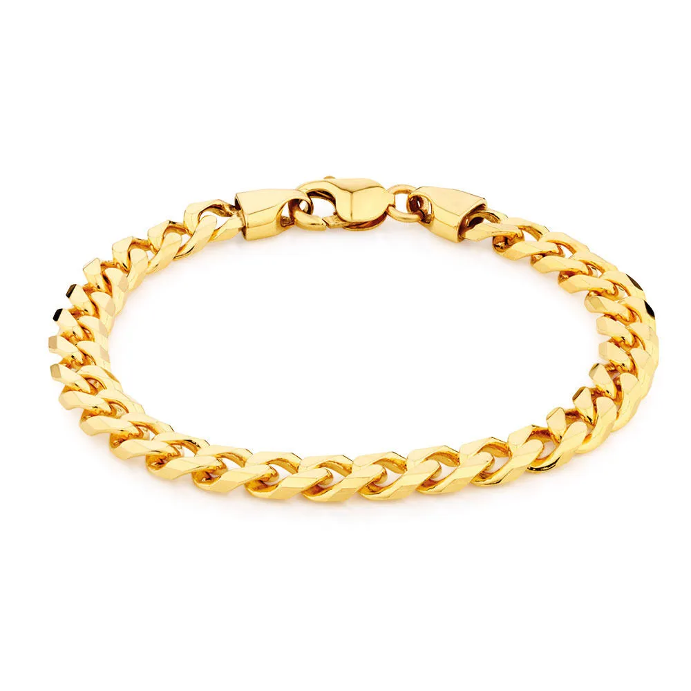 19cm (7.5) 4mm-4.5mm Width Rope Bracelet in 10kt Yellow Gold