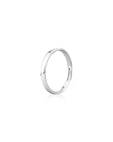 2mm Lite Half Round Wedding Band in 10kt White Gold