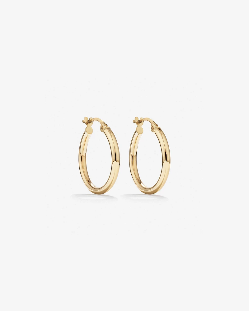 18mm Hoop Earrings in 10kt Yellow Gold