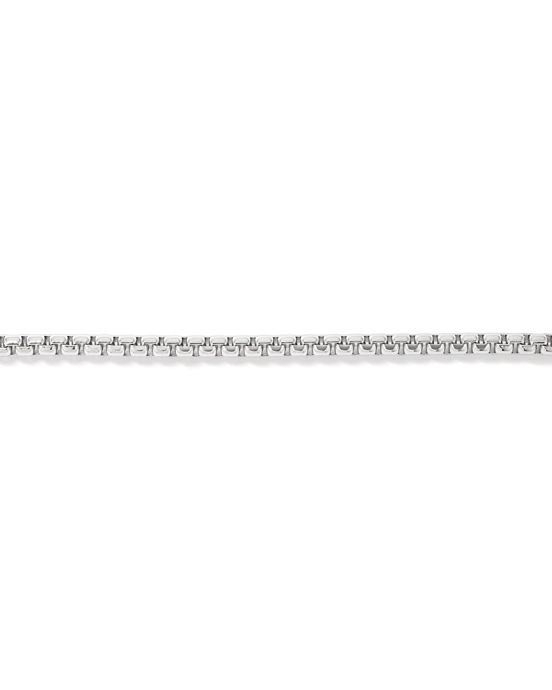 5mm Wide Rounded Box Chain Bracelet in Sterling Silver