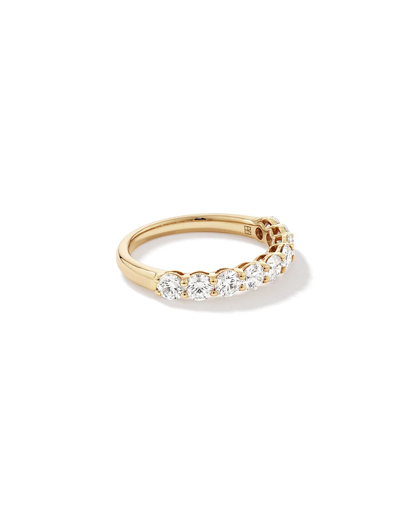 1.30 Carat TW Round Brilliant Laboratory-Grown Diamond Wedding Ring in 14kt Gold