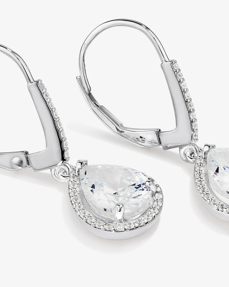 Earrings with Cubic Zirconia in Sterling Silver