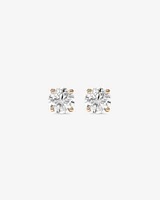 1,00 Carat TW Boucles d'oreilles puces solitaires en or blanc 18kt