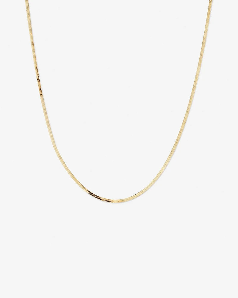 45cm (18”) 2mm-2.5mm Width Herringbone Chain in 10kt Yellow Gold