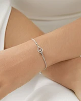 Everlight Adjustable Bracelet with a Diamond in Sterling Silver