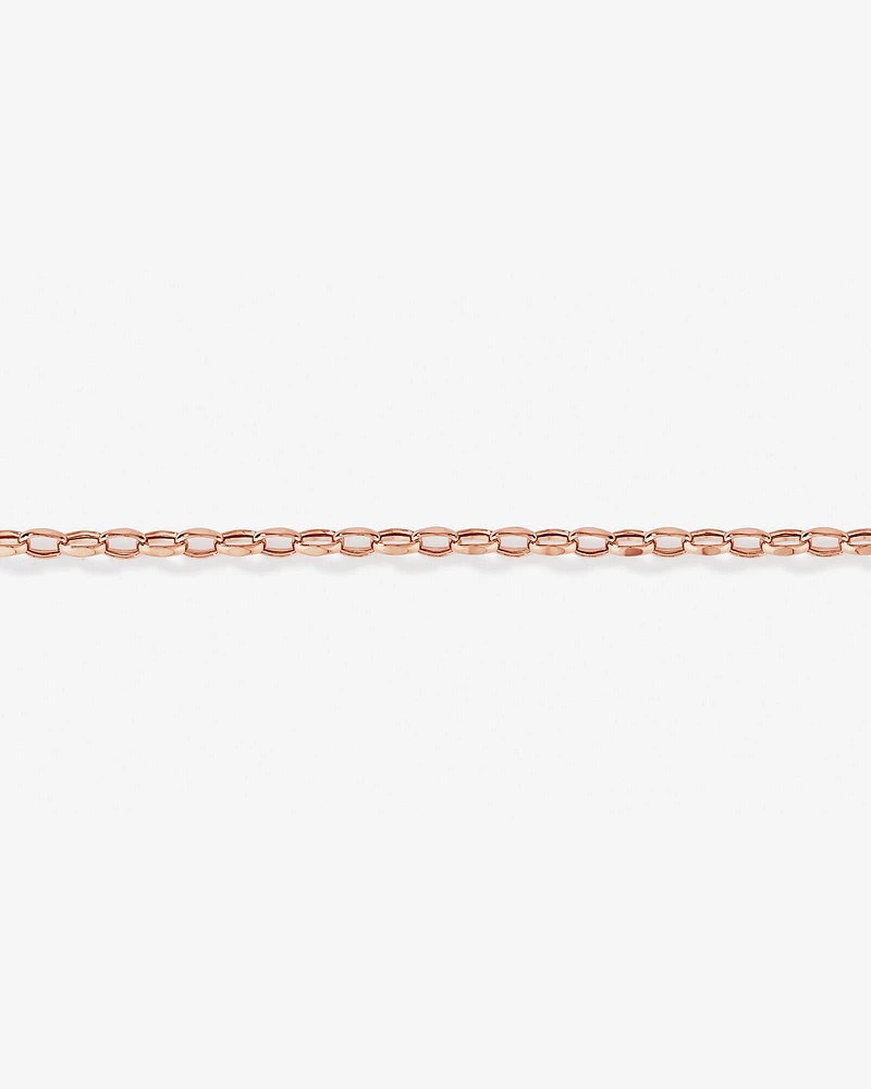 19cm (7.5") 3mm-3.5mm Width Belcher Bracelet in 10kt Rose Gold