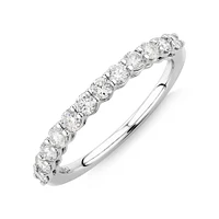 0.60 Carat TW Claw Set Laboratory-Grown Diamond Wedding Ring in 14kt White Gold