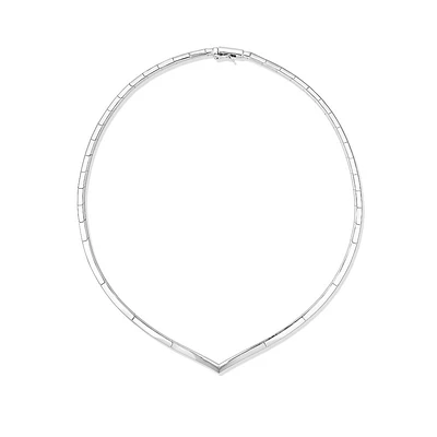 Chevron Choker Necklace in Sterling Silver