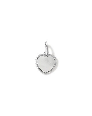 Pendentif cœur d'amour en nacre en or jaune 10 carats