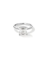 3.00 Carat TW Asscher Cut Laboratory-Grown Diamond Solitaire Engagement Ring in Platinum