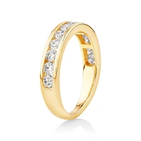 1.00 Carat TW Channel Set Laboratory-Grown Diamond Wedding Ring in 14kt Yellow Gold