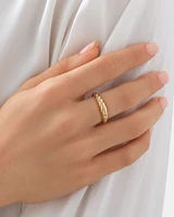 Narrow Croissant Ring in 10kt Yellow Gold