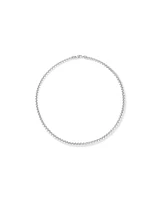 5mm Wide Rounded Box Chain Necklace in Sterling Silver