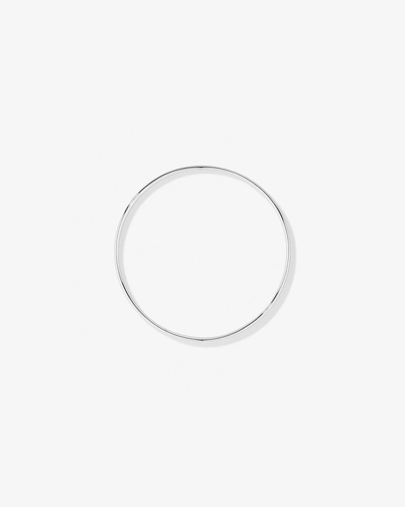 3.7mm Solid Round Bangle in Sterling Silver