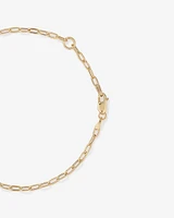 19cm (7.5") 2mm Hollow Paperclip Bracelet in 10kt Yellow Gold