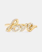 Love Ring with 0.18 Carat TW of Diamonds in 10kt Yellow Gold