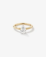 1.25 Carat TW Pear Laboratory-Grown Diamond Solitaire Engagement ring in 14kt Yellow and White Gold