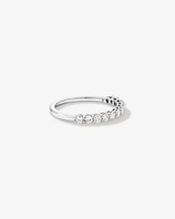 0.60 Carat TW Claw Set Round Brilliant Laboratory-Grown Diamond Wedding Ring in 14kt White Gold