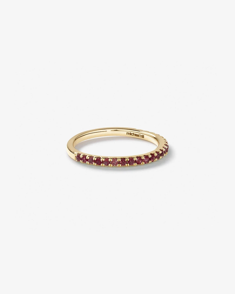 Ruby Stacker Ring in 10kt Yellow Gold