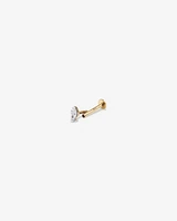 Marquise Diamond Stud Helix Earring in 10kt Yellow Gold