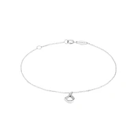 19cm (7.5") N Initial Bracelet in Sterling Silver