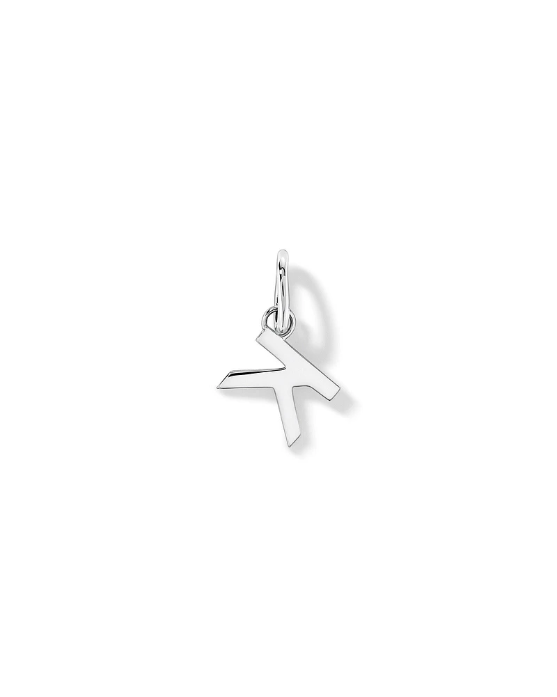 Letter U Initial Pendant in Sterling Silver