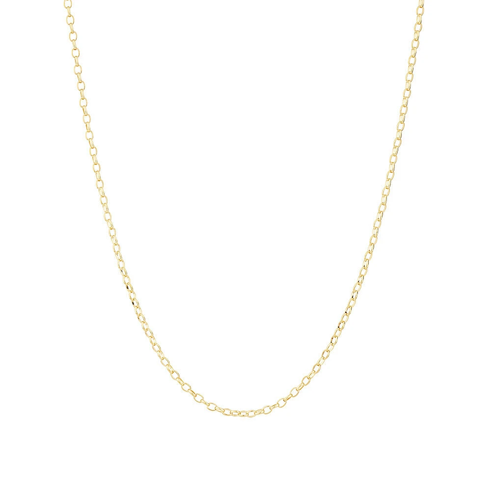55cm (22") Oval Belcher Chain in 10kt Yellow Gold