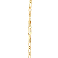 14cm (6") Baby Identity Bracelet with Pink Cubic Zirconia in 10kt Yellow Gold